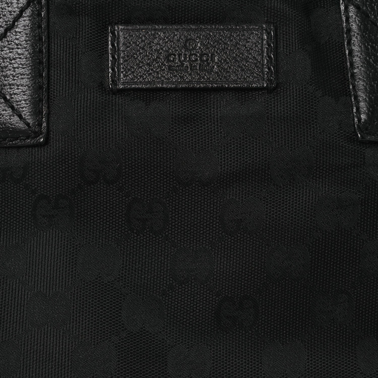 Gucci GG Monogram Medium Web Handle Bucket Tote Black 8 of 13