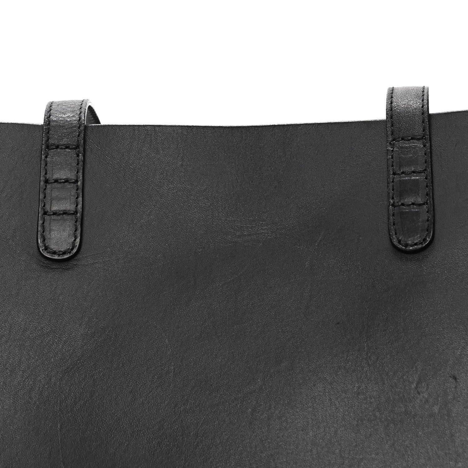Mansur Gavriel Calfskin Small Shopping Tote Black Gold 18 of 19