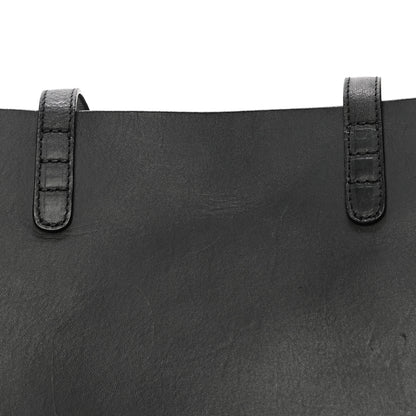Mansur Gavriel Calfskin Small Shopping Tote Black Gold 18 of 19