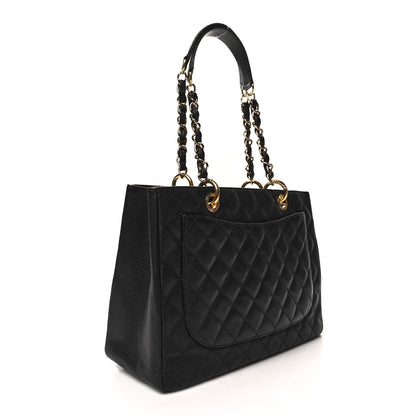 Chanel Caviar Quilted Grand Shopping Tote GST Black 2 of 12