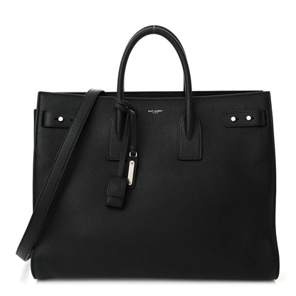 Saint Laurent Grained Calfskin Large Souple Sac De Jour Black 1 of 10