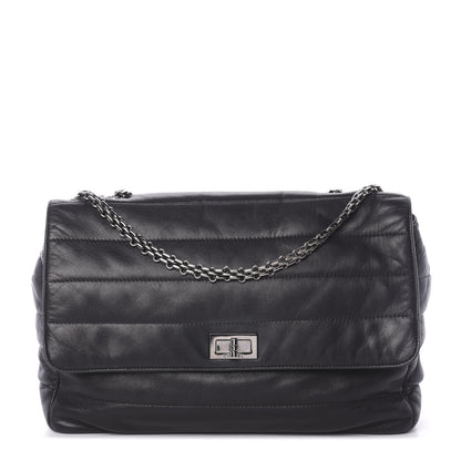 Chanel Lambskin Horizontal Quilt Mademoiselle Flap Black 1 of 10