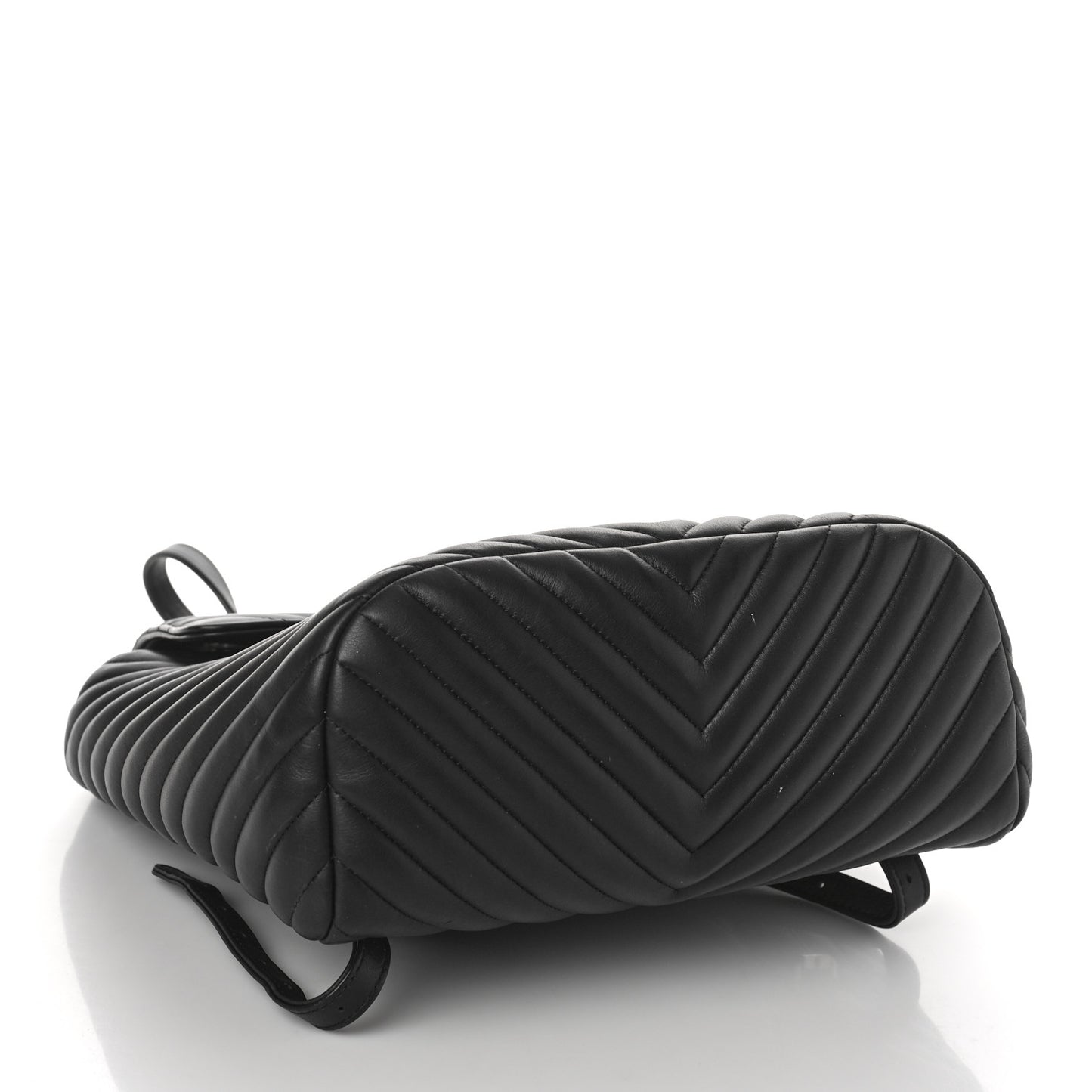 Calfskin Chevron Quilted Large Urban Spirit Backpack Black
