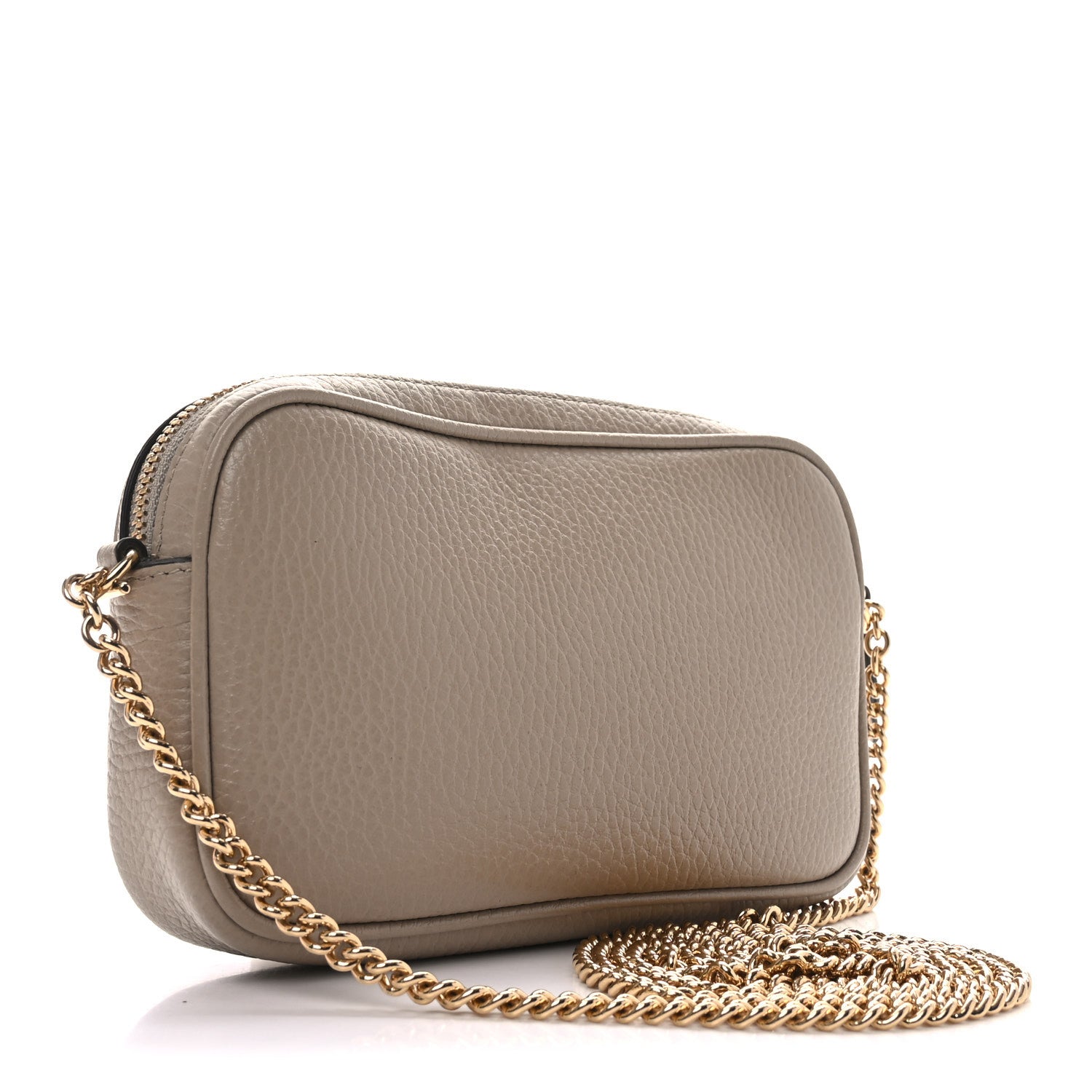 Gucci Dollar Calfskin Super Mini GG Marmont Chain Shoulder Bag Beige 3 of 11
