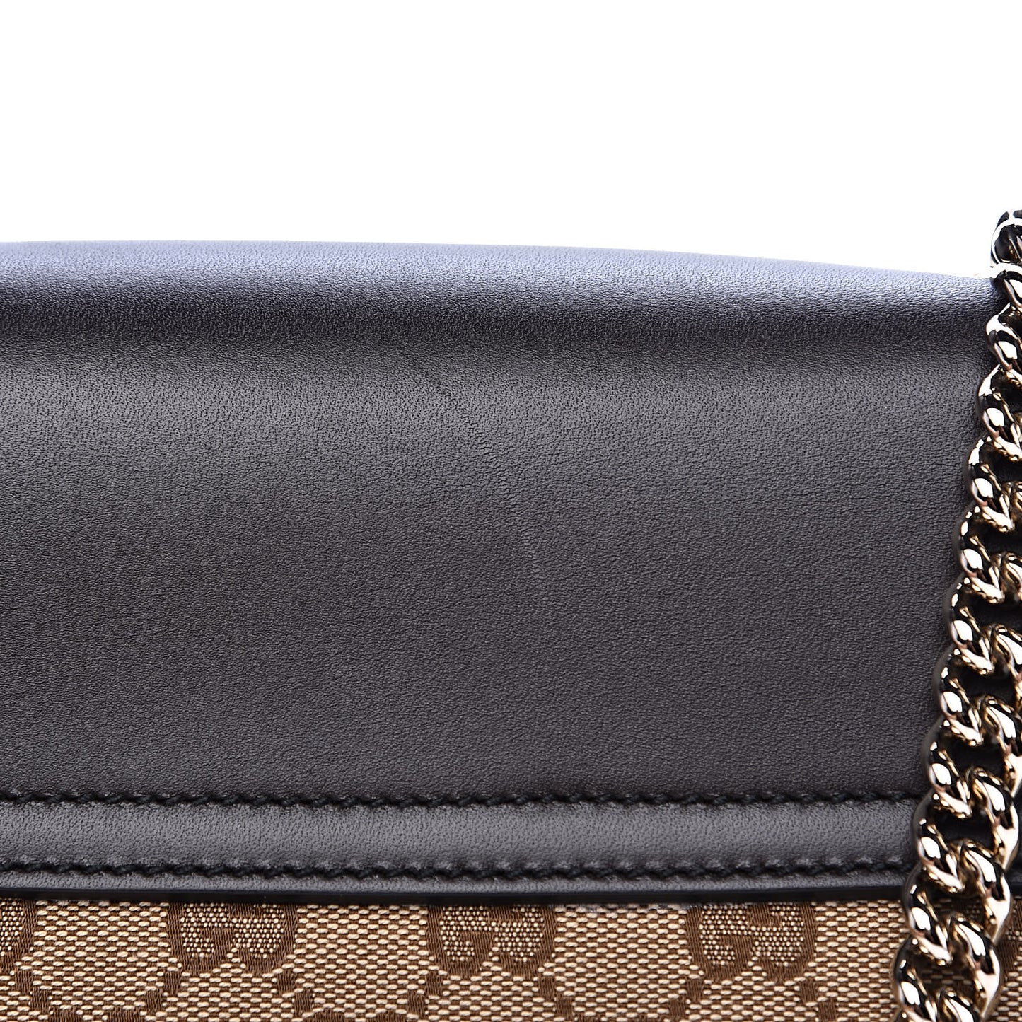 Monogram Margaux Calfskin Medium Emily Chain Shoulder Bag Beige Ebony Cocoa