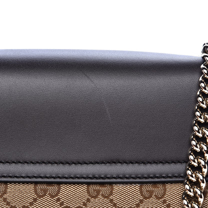 Gucci Monogram Margaux Calfskin Medium Emily Chain Shoulder Bag Beige Ebony Cocoa 12 of 13
