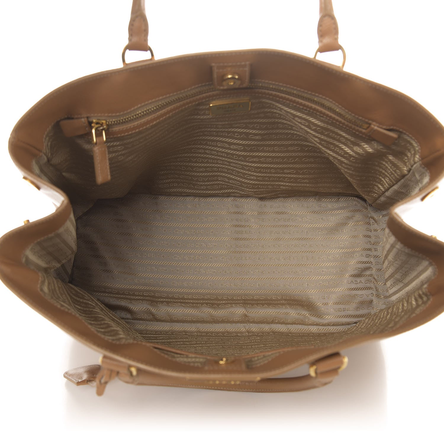 Prada Saffiano Lux Large Tote Caramel 5 of 13