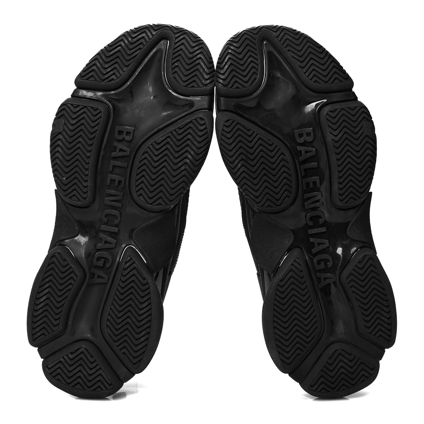 Fabric Mesh Womens Triple S Sneakers 40 Black
