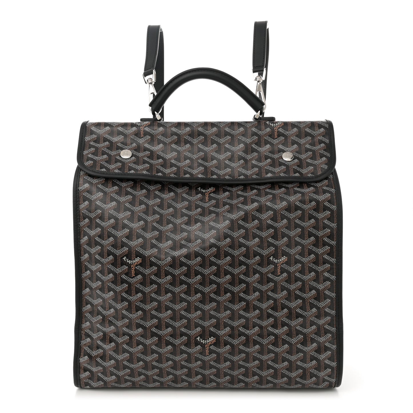 Goyardine Saint Leger Soft Briefcase Backpack Black