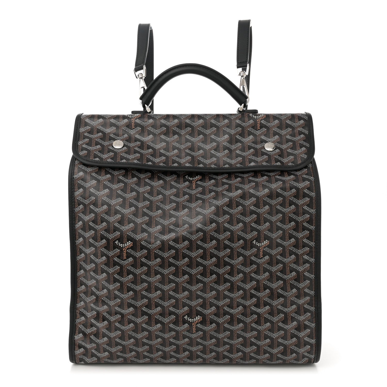 Goyard Goyardine Saint Leger Soft Briefcase Backpack Black 1 of 9