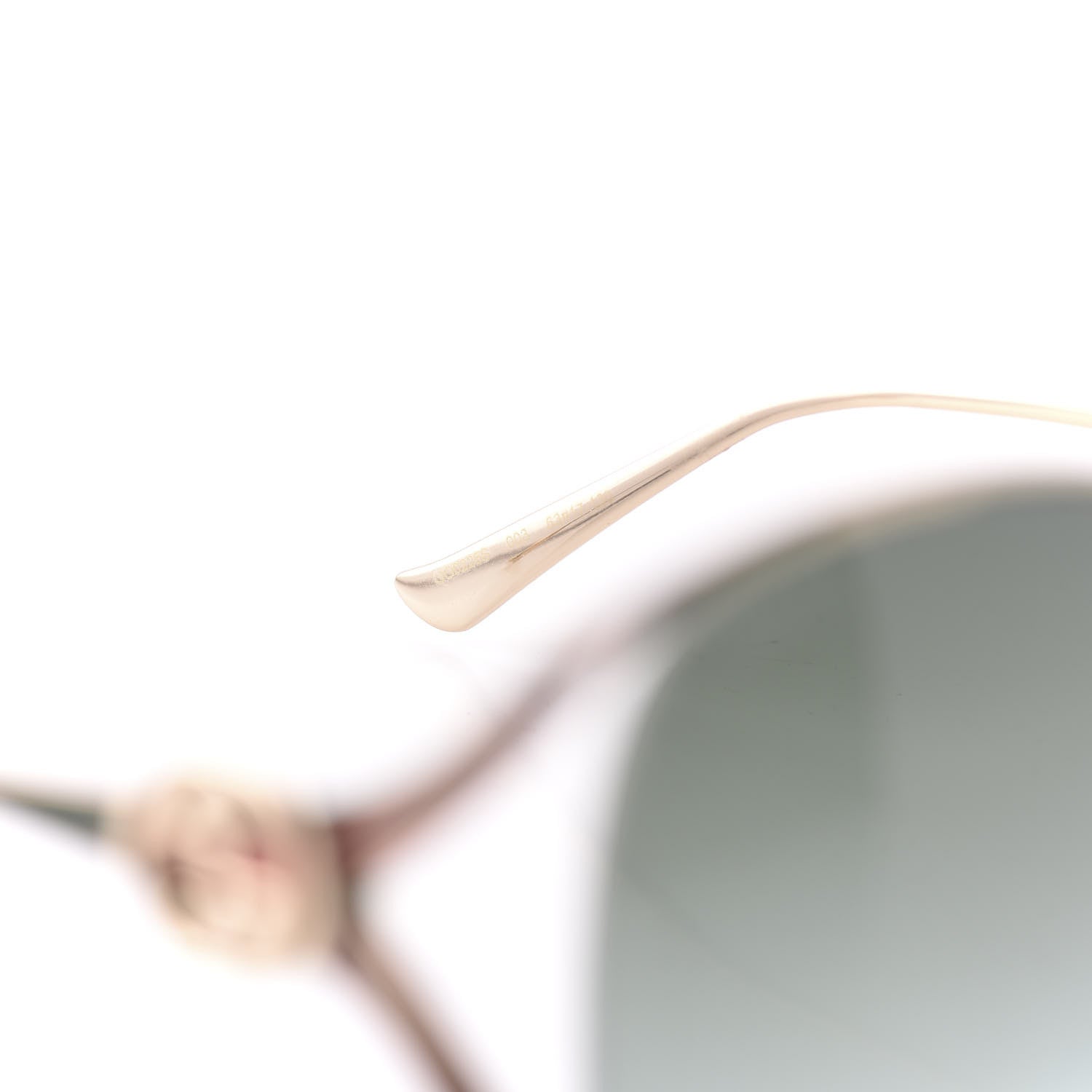 Gucci Metal Oversized Round Frame GG0225S Sunglasses Gold 9 of 12