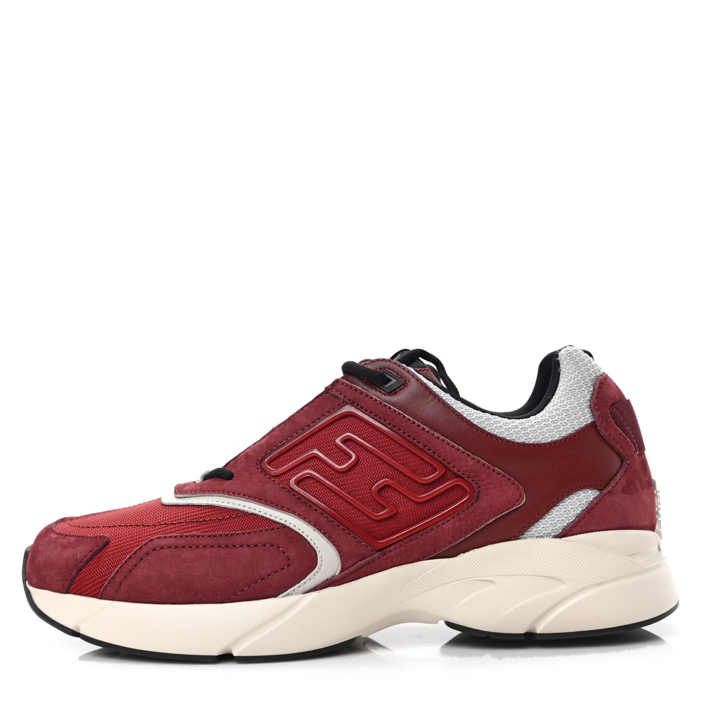 Nubuck Mesh Vitello FF Mens Faster Sneakers 10 Burgundy Barolo