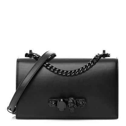 Alexander McQueen Calfskin Knuckle Shoulder Bag Black 1 of 11