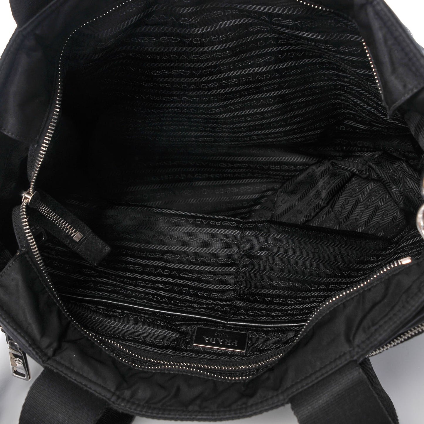 Tessuto Nylon Vela Diaper Bag Black