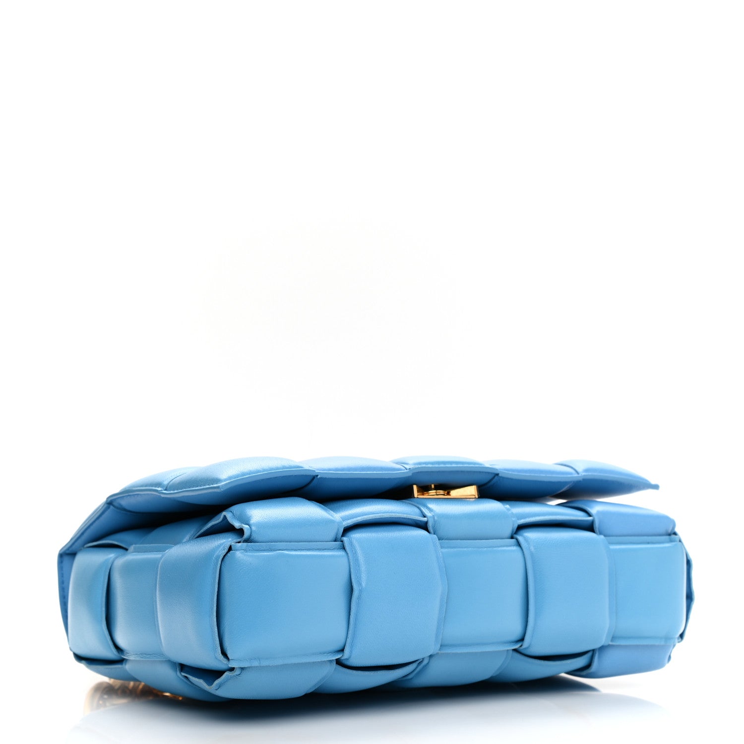 Bottega Veneta Lambskin Maxi Intreccio Padded Chain Cassette Crossbody Bag Swimming Pool 3 of 8