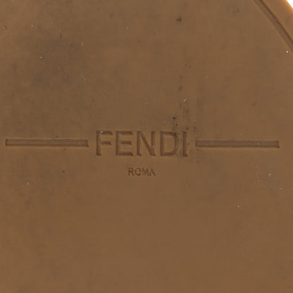 Fendi Suede Shearling Fendi Feel Buckled Clogs 39 Caramel Latte 9 of 9
