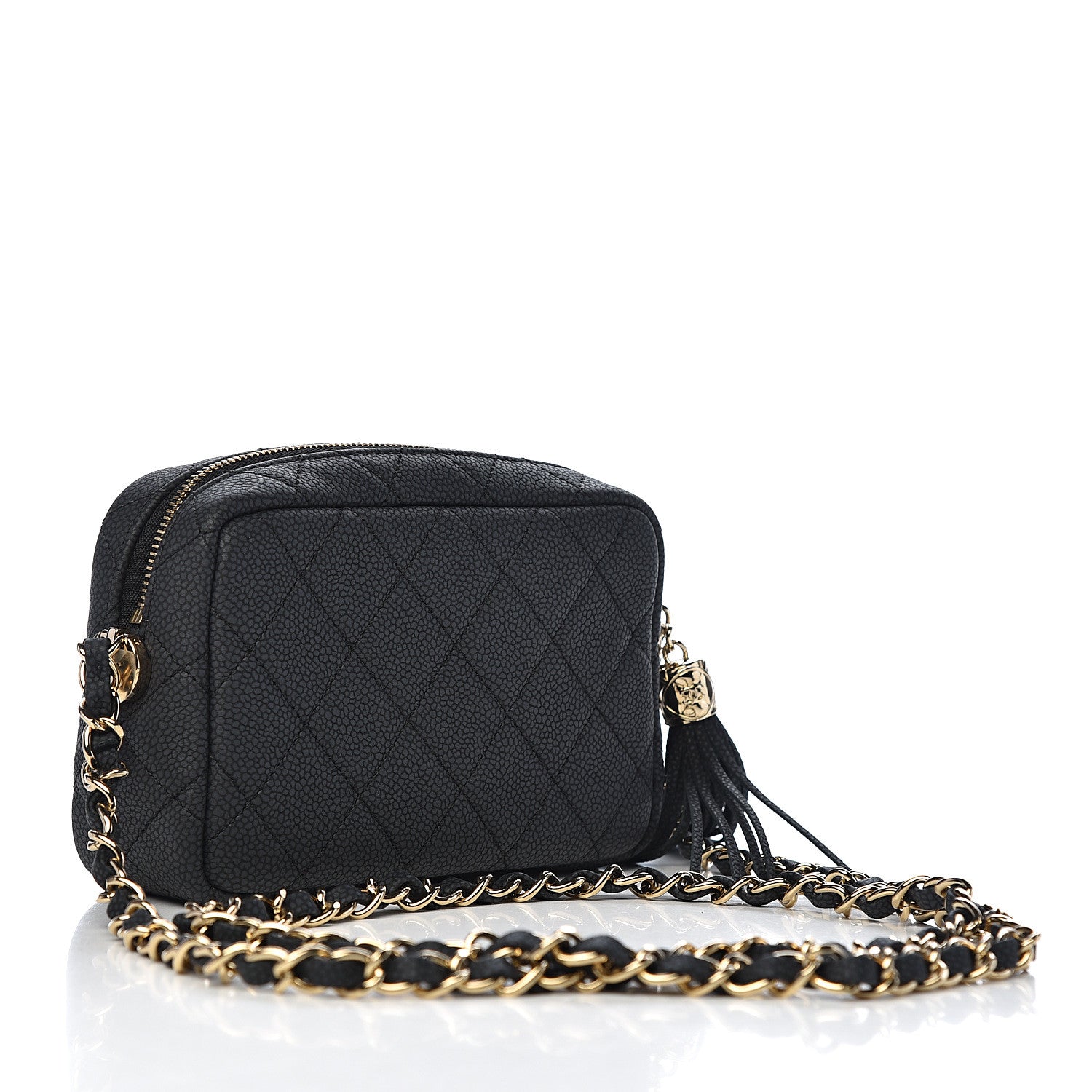 Chanel Iridescent Caviar Quilted Mini Coco Tassel Camera Case Black 3 of 10