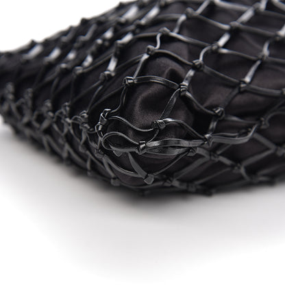 Prada Satin Net Chain Bag Black 7 of 8