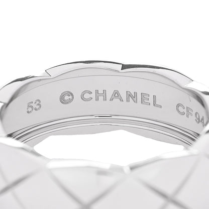 Chanel 18K White Gold Small Coco Crush Ring 53 6.5 4 of 6