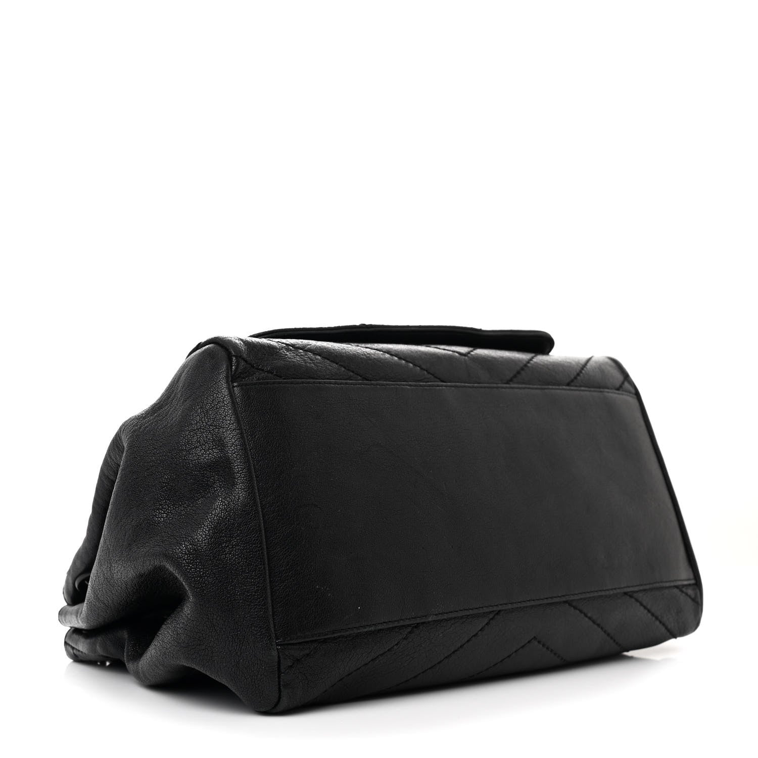 Saint Laurent Vintage Lambskin Chevron Monogram Medium Nolita Black 4 of 11
