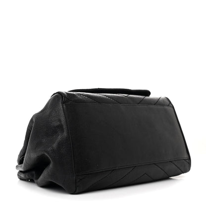 Saint Laurent Vintage Lambskin Chevron Monogram Medium Nolita Black 4 of 11