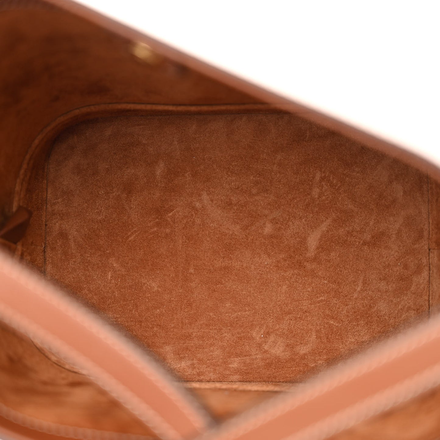 Smooth Calfskin Small Cuir Triomphe Bucket Bag Tan