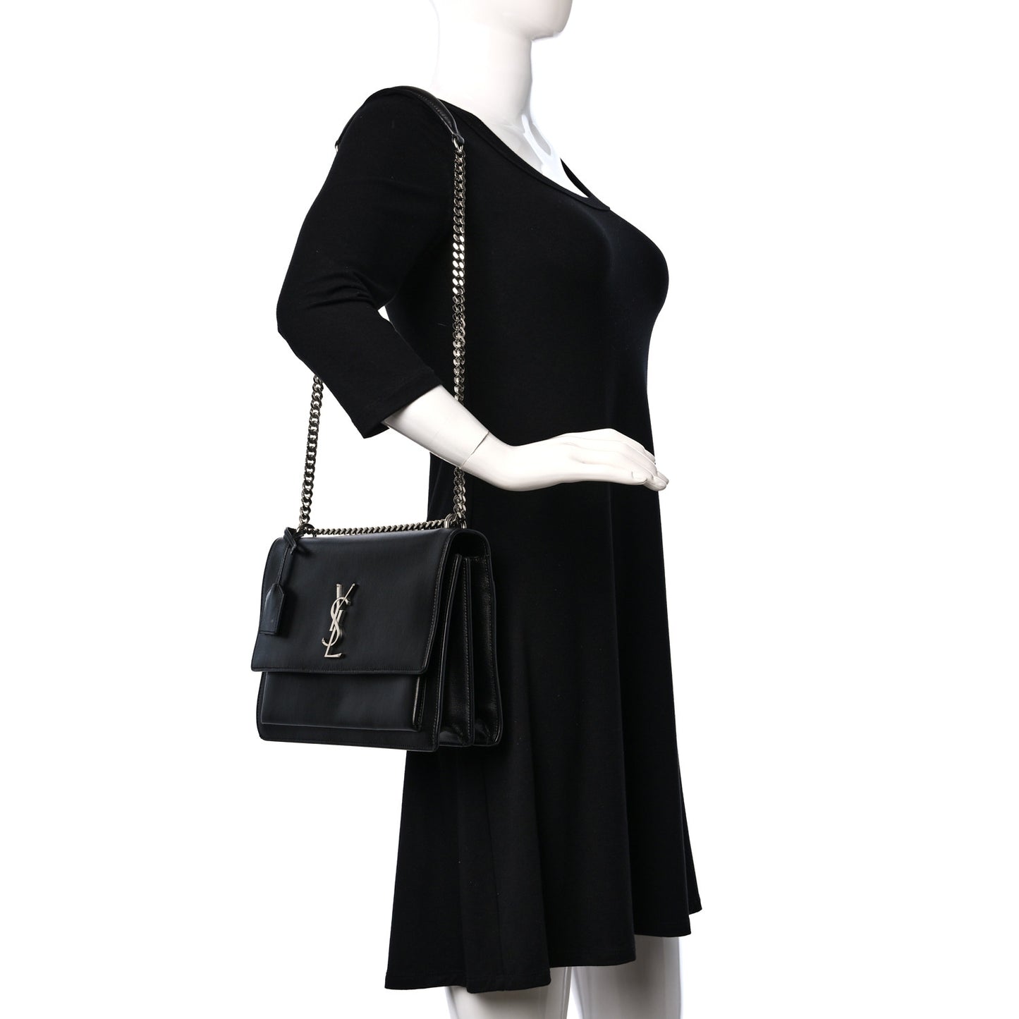 Calfskin Medium Monogram Sunset Black