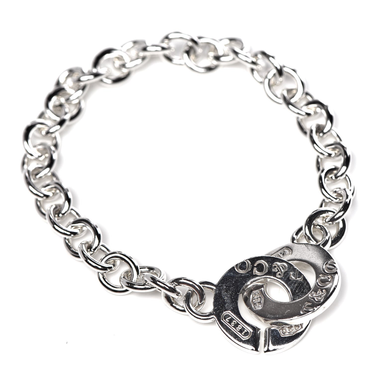 Tiffany Sterling Silver 1837 Circle Clasp Bracelet 1 of 6