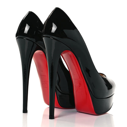 Christian Louboutin Patent Lady Peep 150 Pumps 37 Black 4 of 8