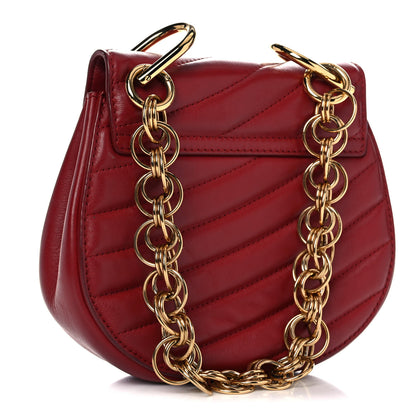 Chloe Calfskin Quilted Mini Drew Bijou Shoulder Bag Red 3 of 22