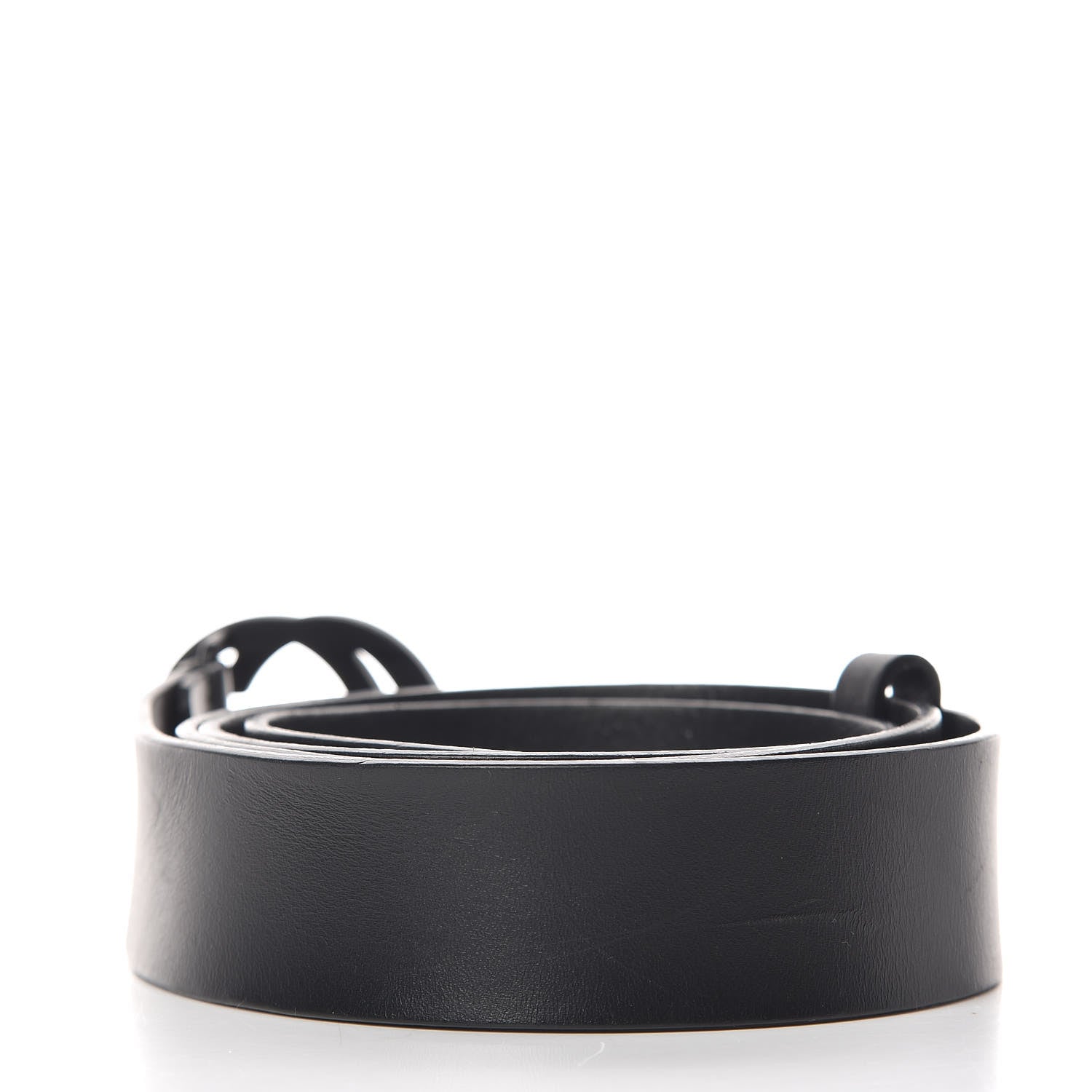 Gucci Selleria Calfskin Monochrome Interlocking G 37mm Belt 105 42 Black 3 of 8