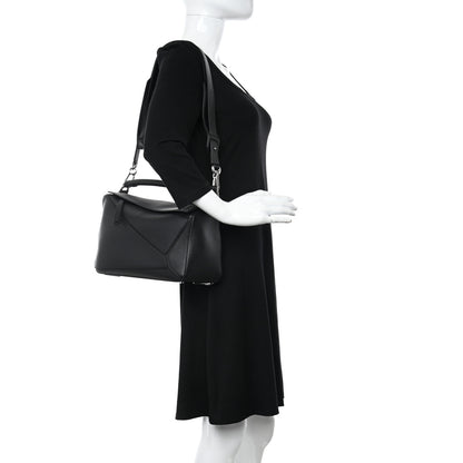 Loewe Calfskin Medium Puzzle Bag Black 2 of 9