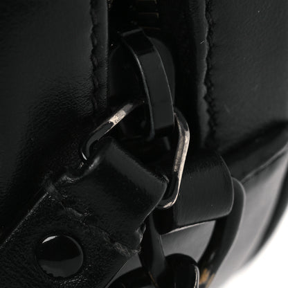 Saint Laurent Calfskin Matelasse Chevron Round Vinyle Camera Bag Black 11 of 13