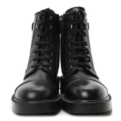 Louis Vuitton Calfskin Monogram Debossed Citizen Flat Ranger Boots 42 Black 3 of 10