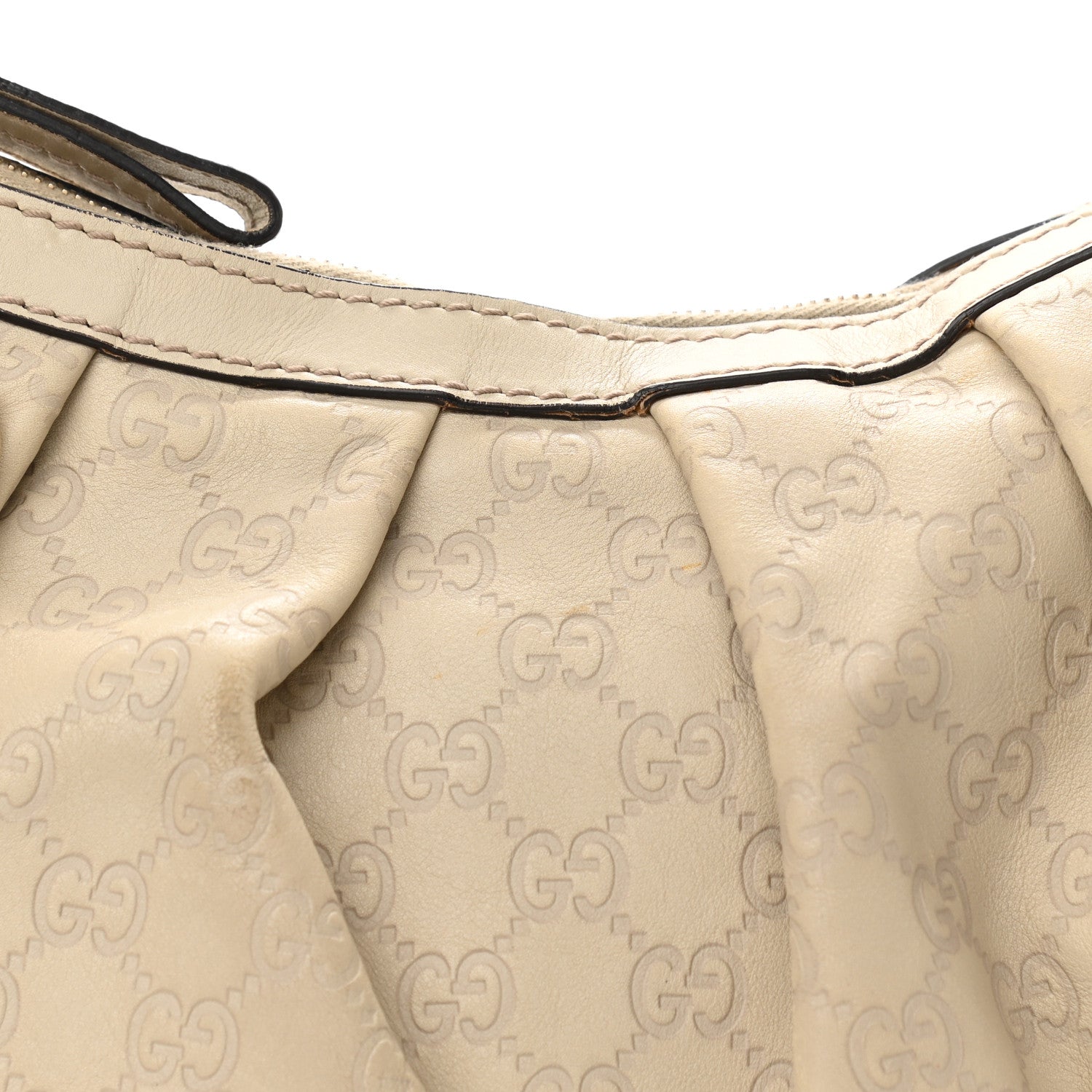 Gucci Guccissima Medium Sukey Hobo Off White 8 of 10