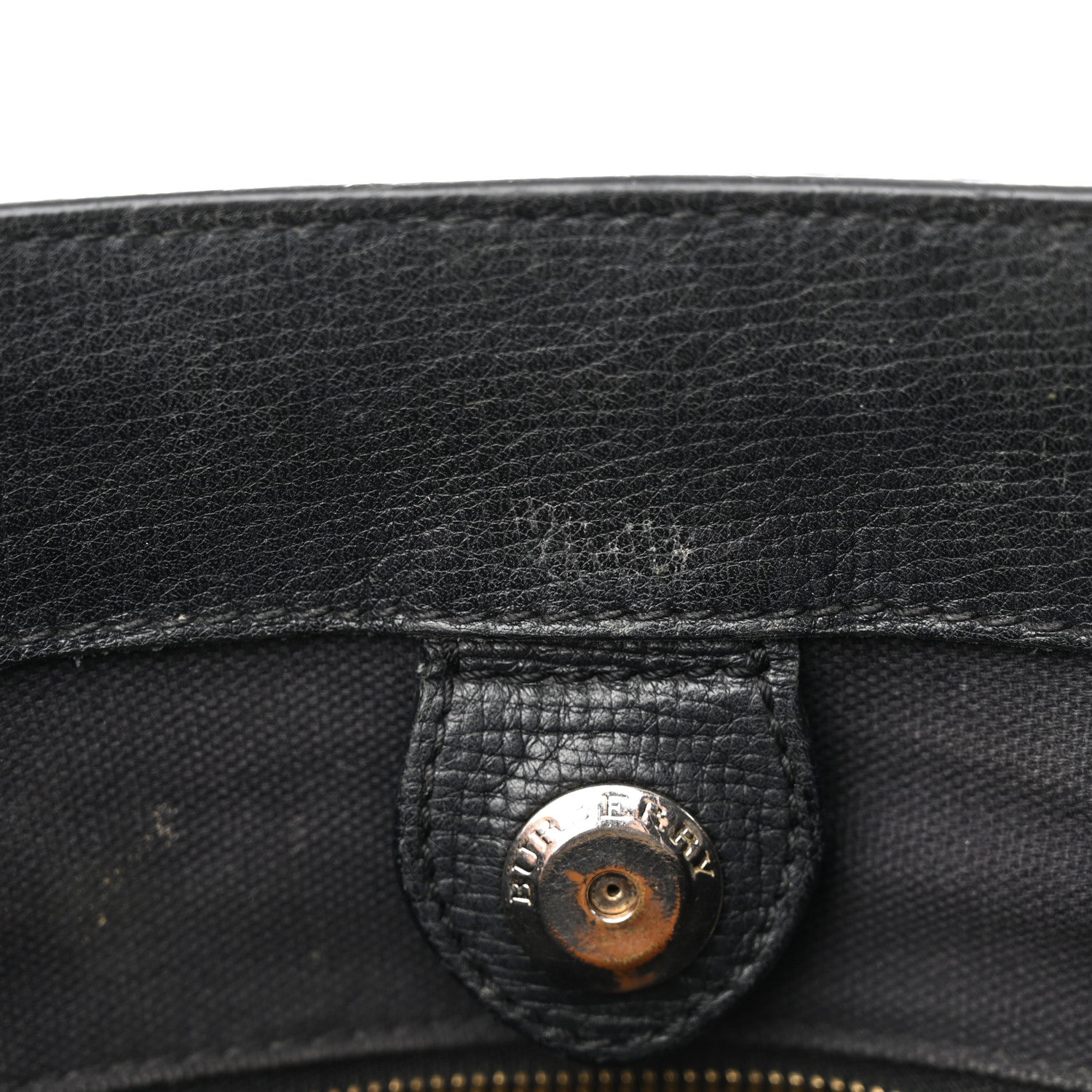 Burberry Derby Calfskin House Check Medium Banner Tote Black 14 of 28