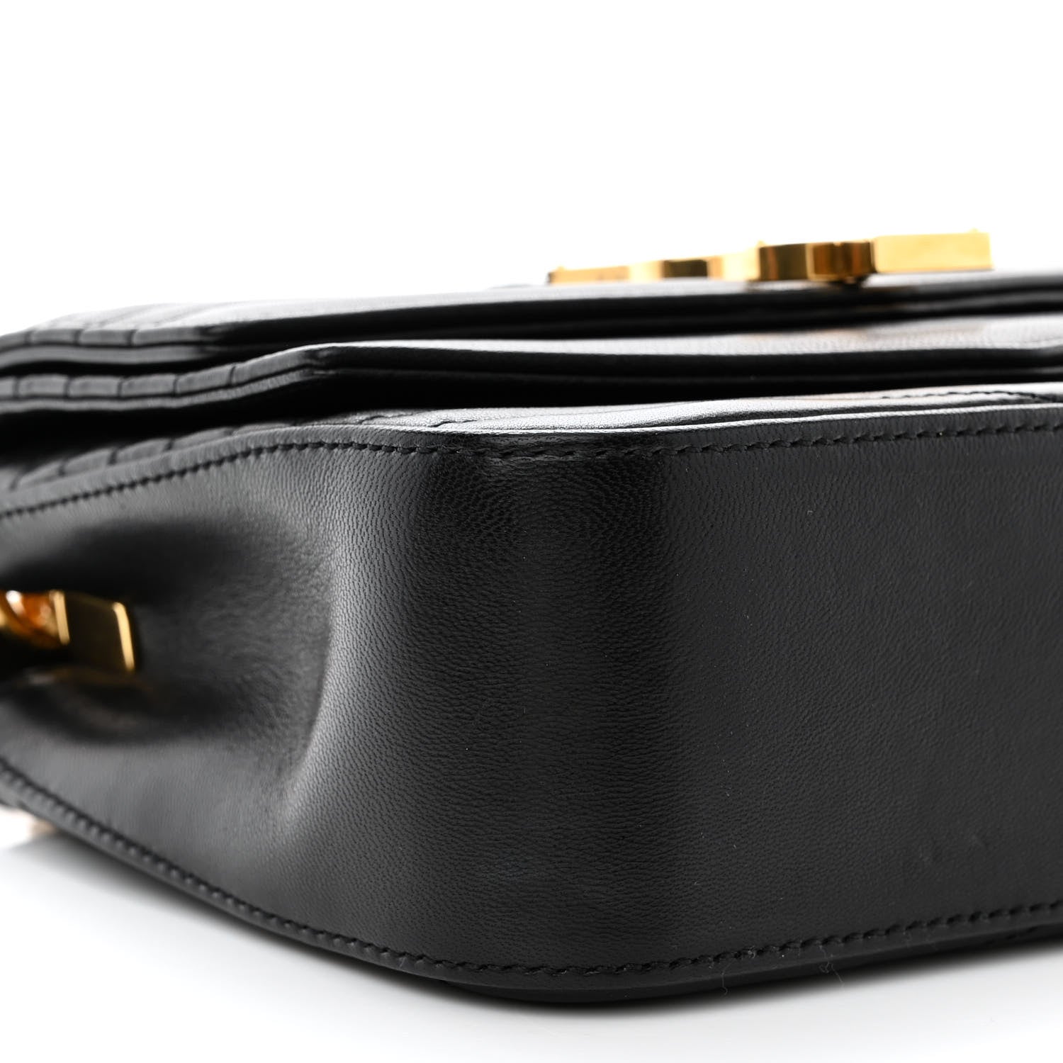 Saint Laurent Lambskin Matelasse Chevron Monogram Small Sulpice Bag Black 9 of 11