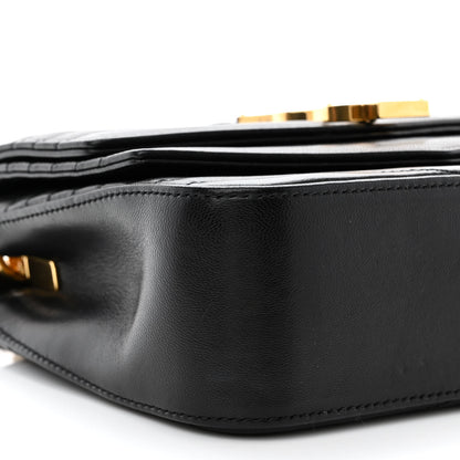 Saint Laurent Lambskin Matelasse Chevron Monogram Small Sulpice Bag Black 9 of 11