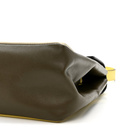 Valentino Garavani Calfskin Colorblock Mime Single Handle Bag Cream Burgundy Multicolor 10 of 11
