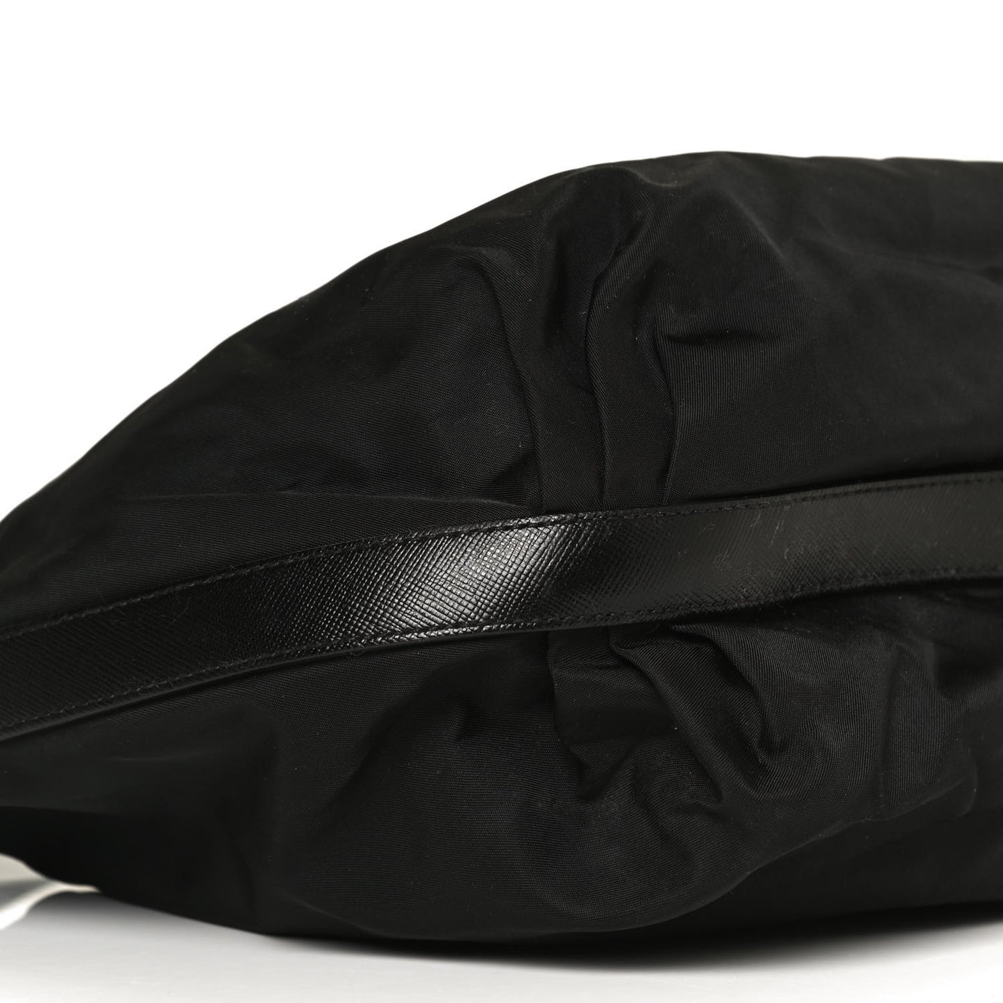 Tessuto Nylon Saffiano Hobo Black