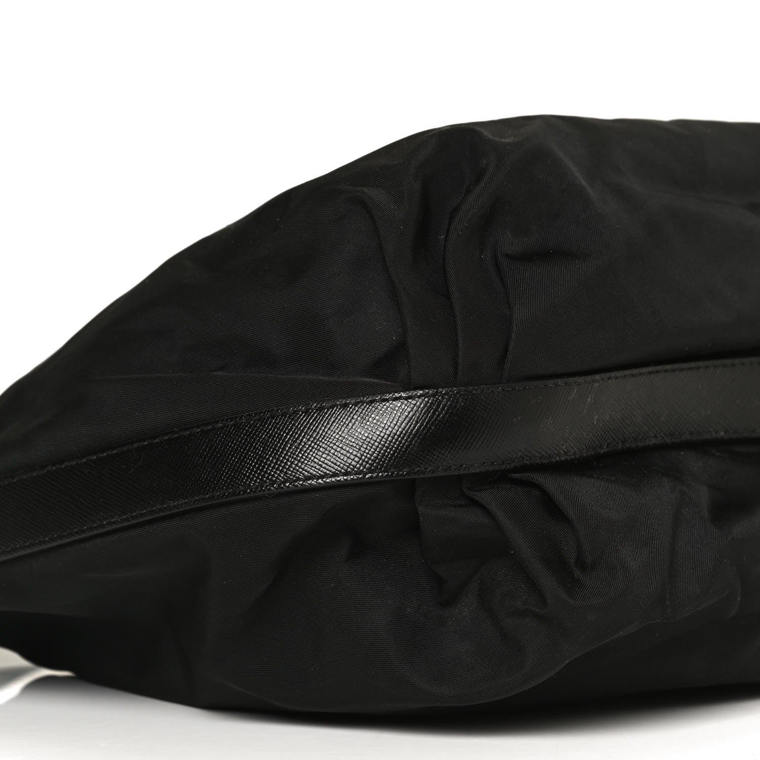 Prada Tessuto Nylon Saffiano Hobo Black 9 of 9