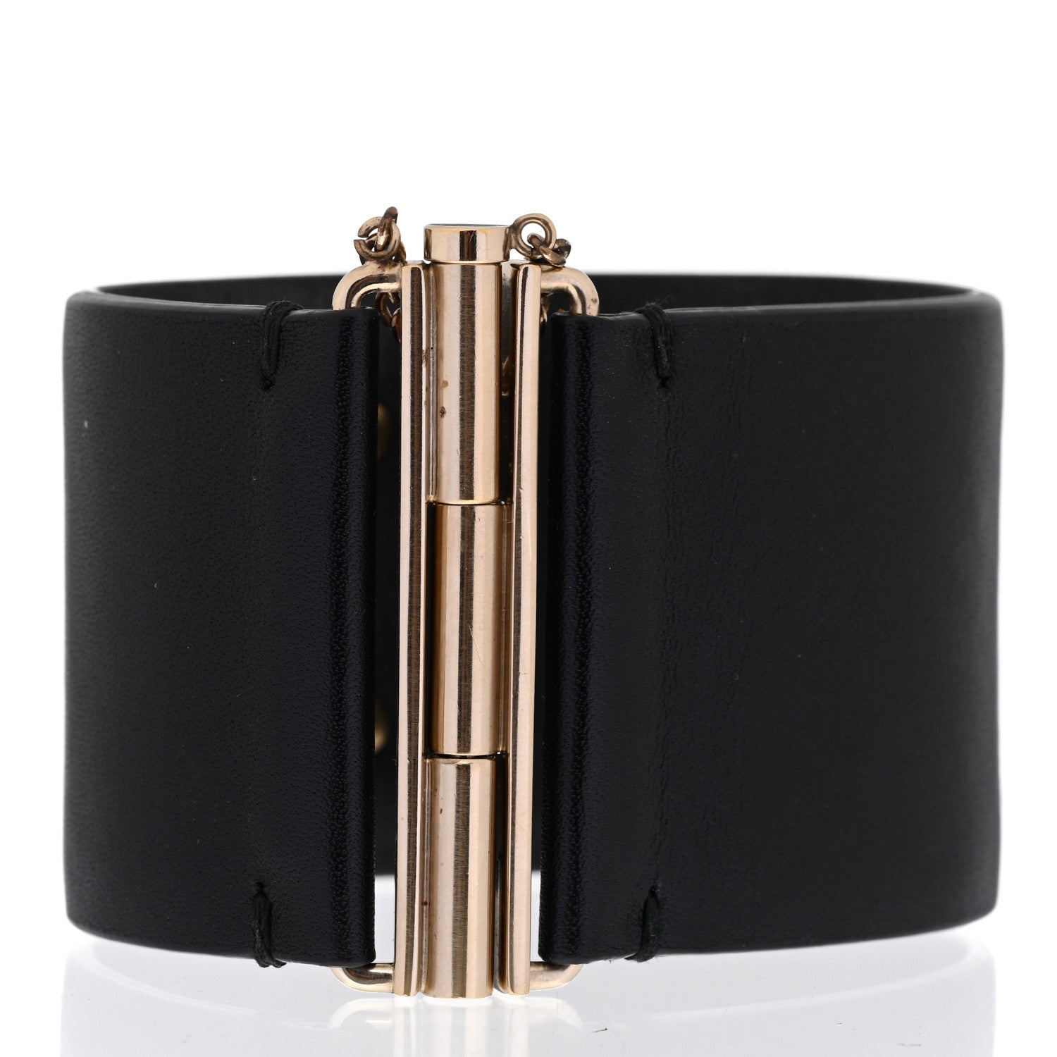 Chanel Calfskin CC Wide Cuff M Black 3 of 7