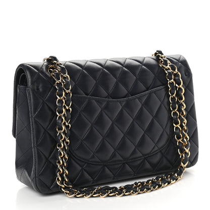 Chanel Lambskin Quilted Medium Double Flap Navy 3 of 9
