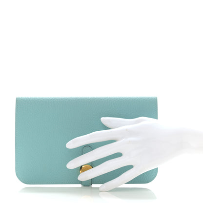Hermes Togo Dogon Duo Wallet Bleu Atoll 2 of 8