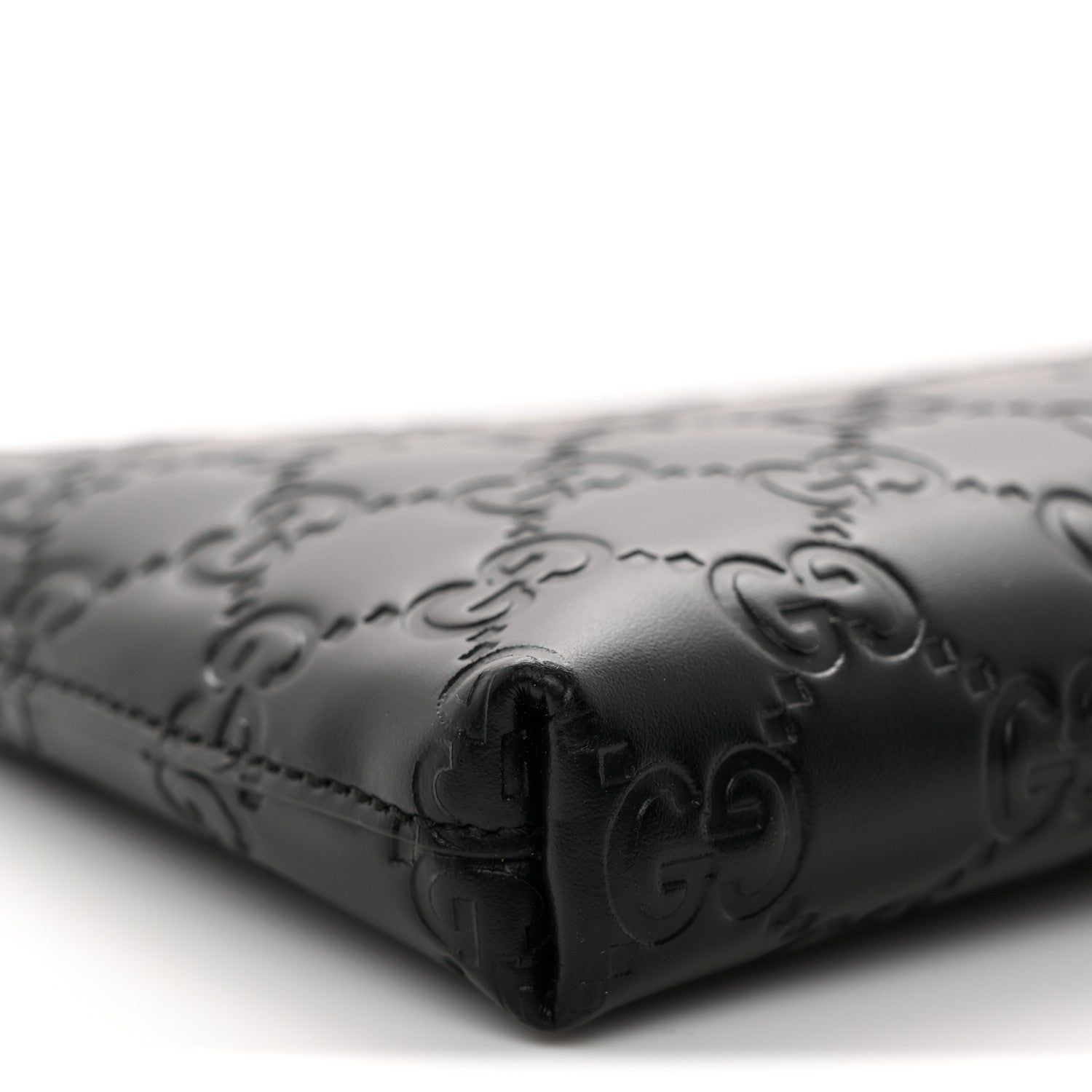 Gucci Guccissima Signature Wrist Wallet Black 9 of 11