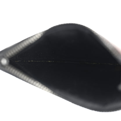 Saint Laurent Grain De Poudre Matelasse Chevron Monogram Fragments Zippered Card Case Black 4 of 7