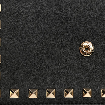 Valentino Garavani Calfskin Rockstud Phone Case With Chain Black 22 of 25