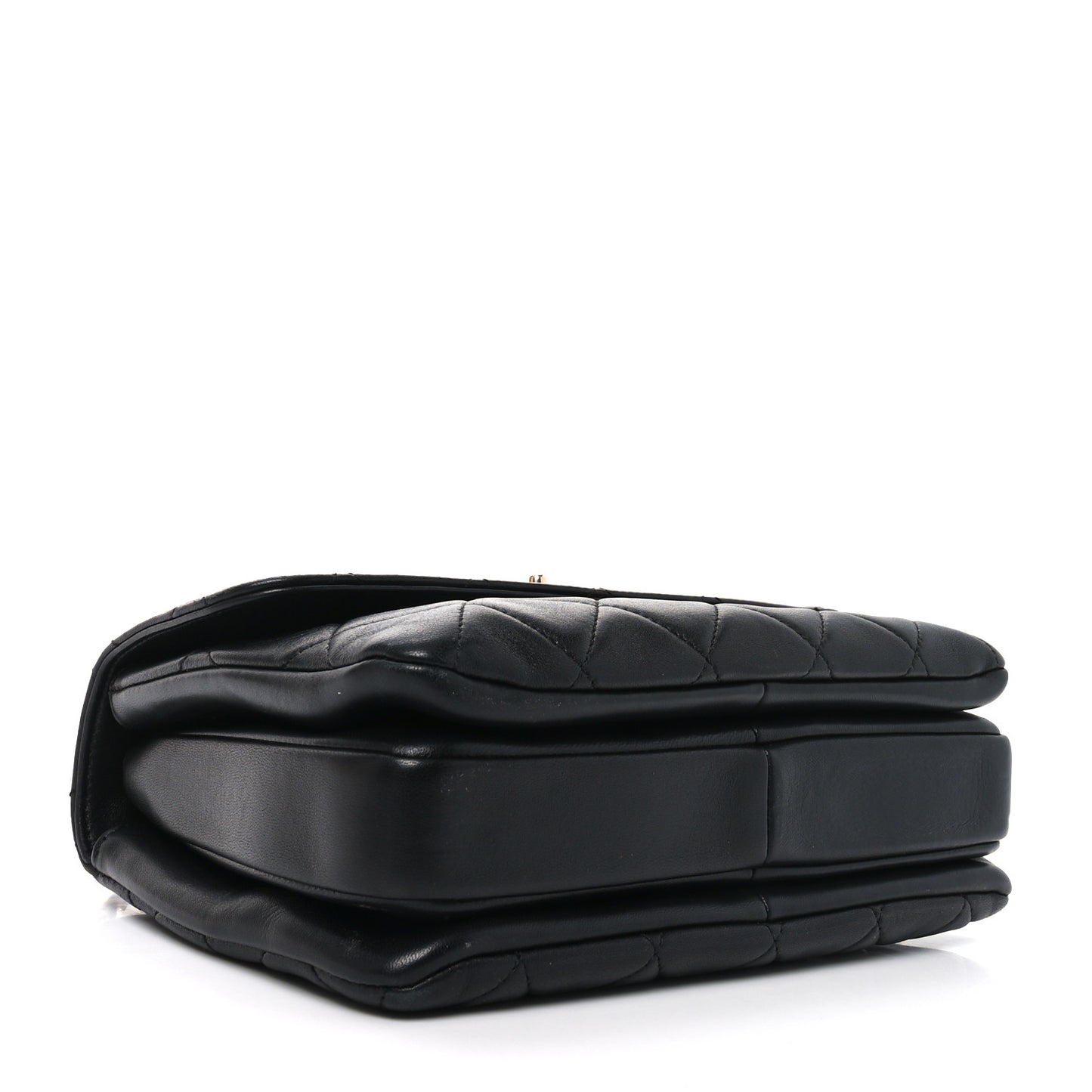 Lambskin Quilted Small Trendy CC Dual Handle Flap Bag Black