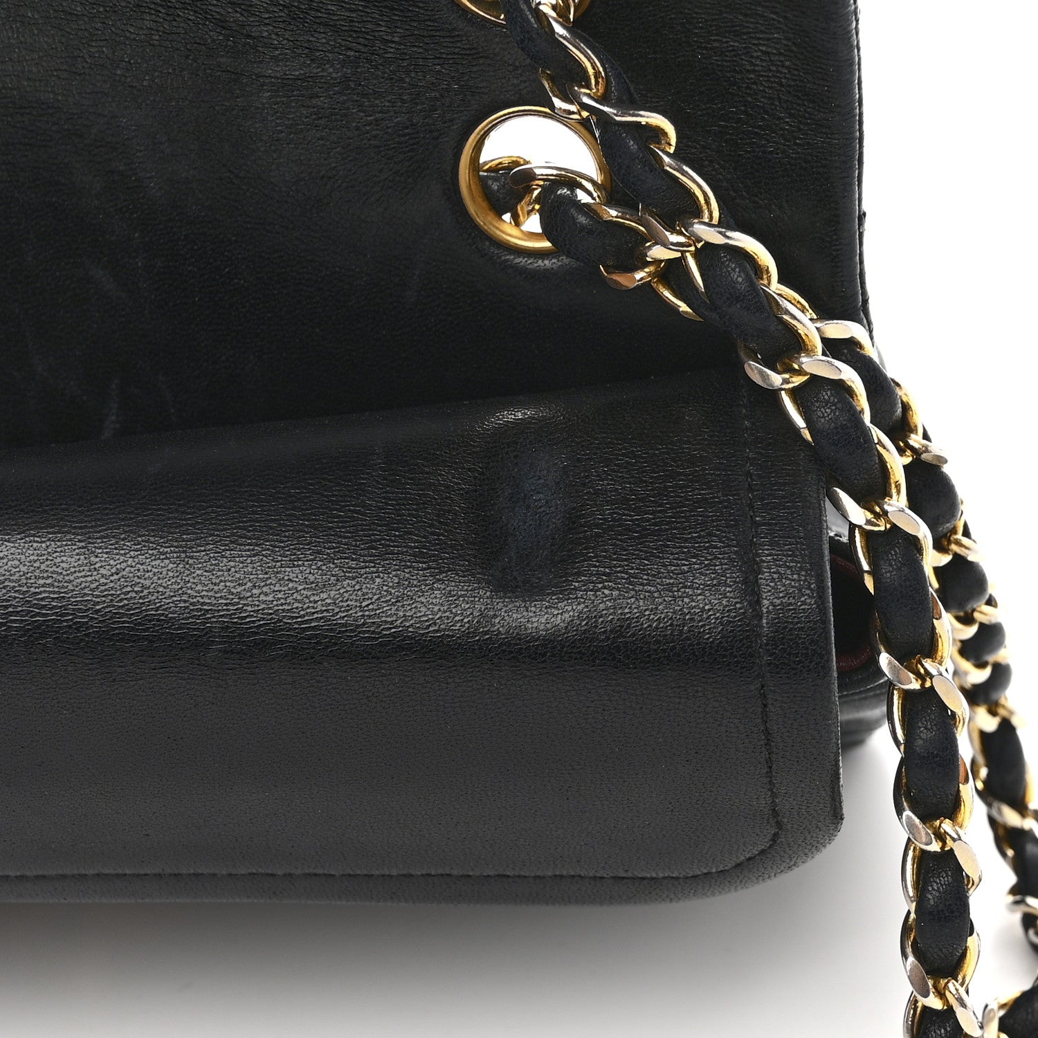 Chanel Lambskin Quilted Medium Double Flap Navy 13 of 15