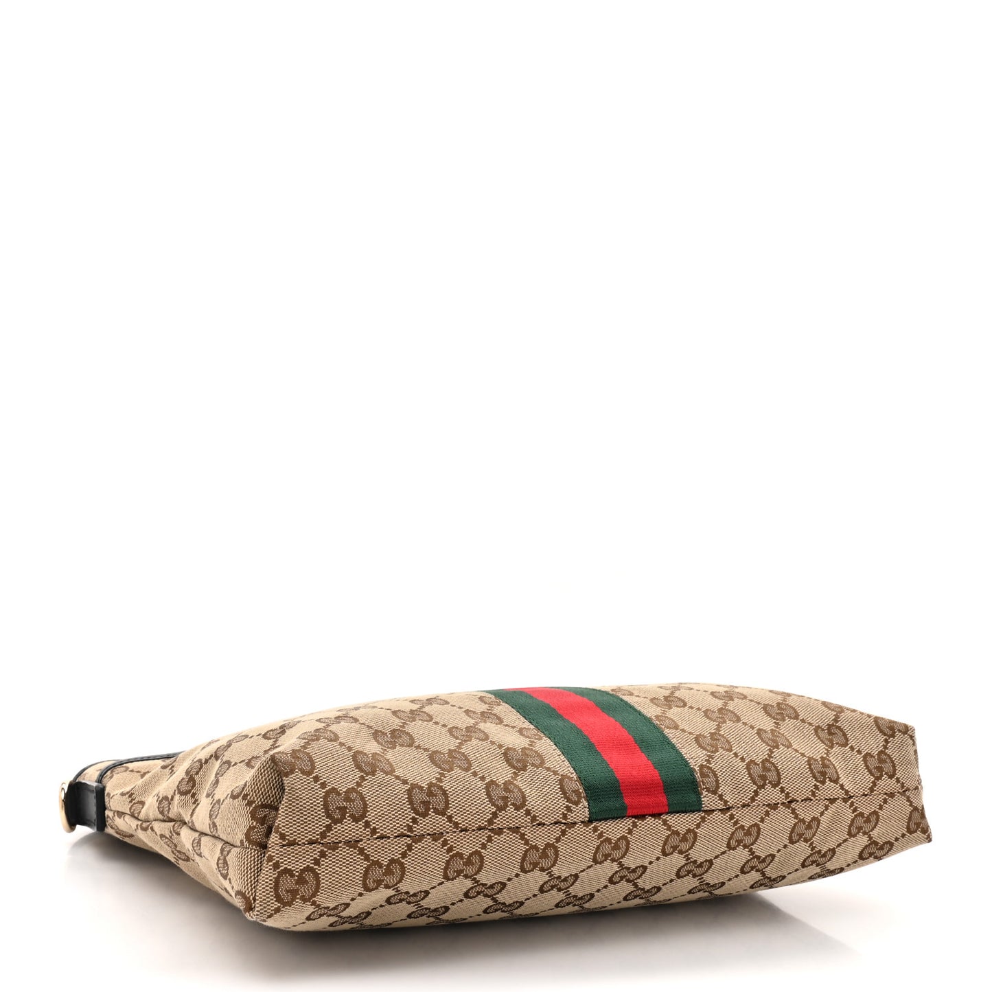 GG Monogram Web Flat Messenger Bag Black